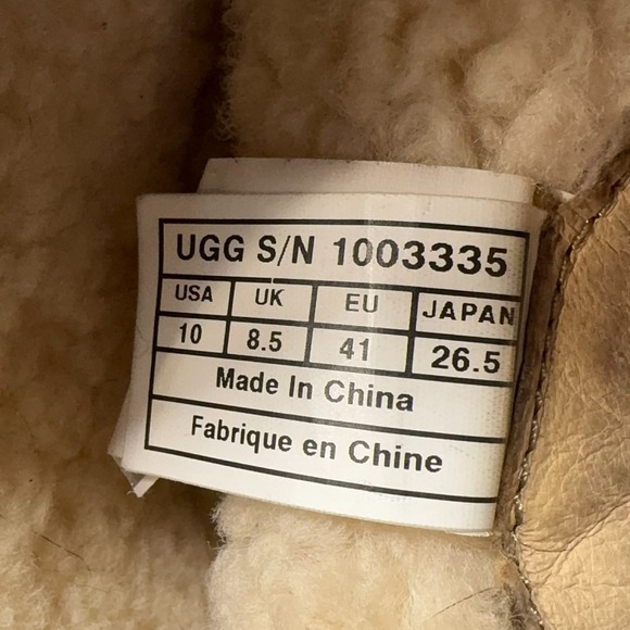 UGG 1003335 Tupelo Womens 10 Black Leather Tall Sheepskin Lined Riding Boots Zip - Picture 11 of 12